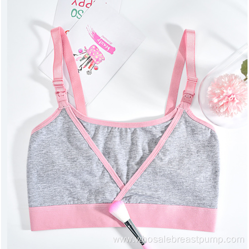 Soft Cotton Maternity Wireless Breastfeeding Underwear Bra